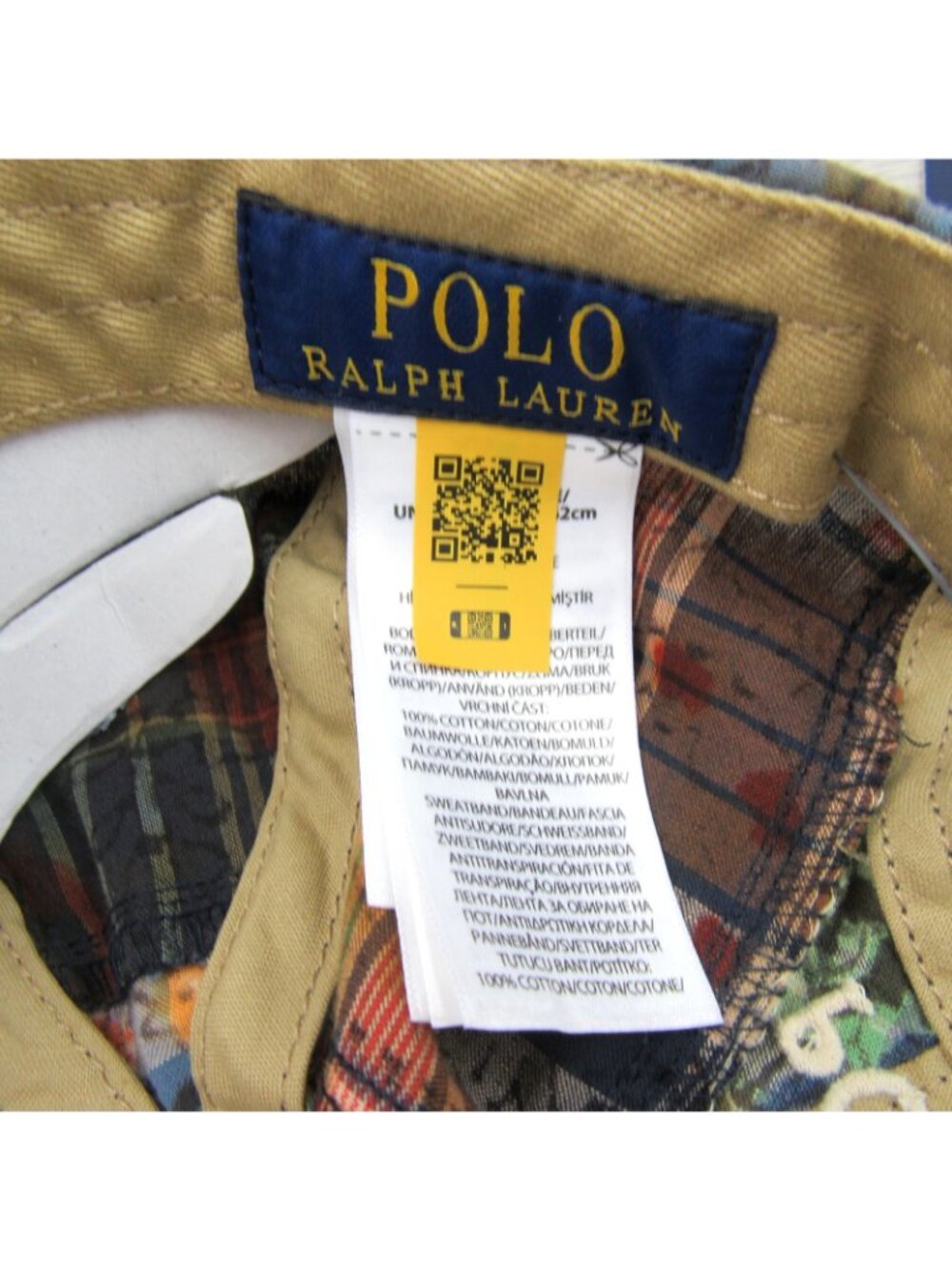 Polo Ralph Lauren Pony Logo Patchwork Madras Ball Cap Adjustable Strap NEW - Picture 13 of 16